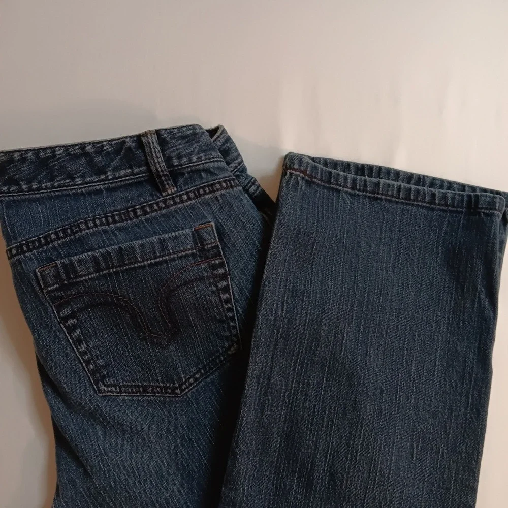 LOFT‎ Curvy Boot Jeans Women's Dark Wash Denim Classic Casual